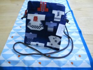 濱文様 てぬぐい帆布ポシェット はっぴ