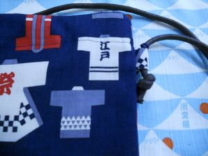 濱文様 てぬぐい帆布ポシェット はっぴ